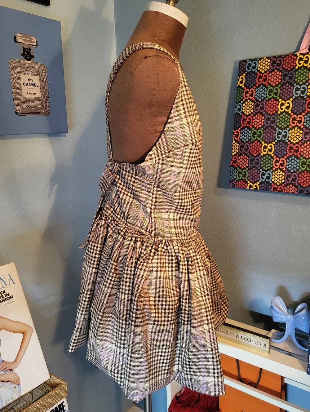 En Saison Charleigh Plaid Drop Waist Mini Dress - Picture 5 of 12